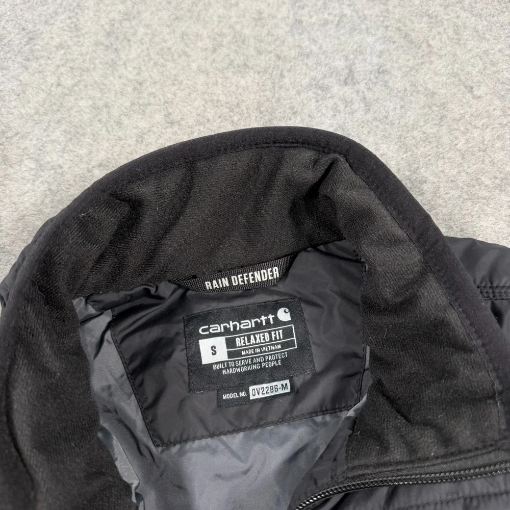 Carhartt Black Insulated Lightweight Gilliam Defender Vest Men's Size Small - Picture 2 of 5
